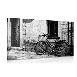 TABLEAU SUR TOILE – VÉLO RÉTRO EN NOIR ET BLANC - TABLEAUX EN NOIR ET BLANC - TABLEAUX