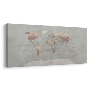 OBRAZ NA KORKU VINTAGE MAPA SVĚTA - OBRAZY NA KORKU - OBRAZY