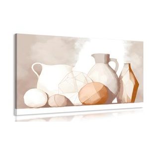 CANVAS PRINT ARTISTIC STILL LIFE - PICTURES OF VASES - PICTURES