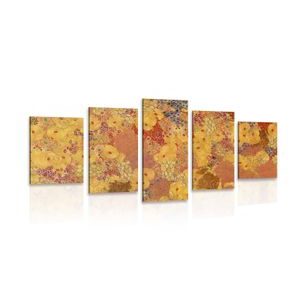 5-TEILIGES WANDBILD ABSTRAKTION IM STIL VON G. KLIMT - ABSTRAKTE BILDER - BILDER
