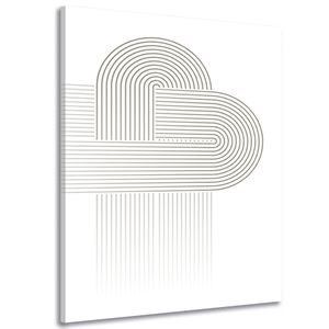 SLIKA ISPREPLETENE DUGE MID-CENTURY - APSTRAKTNE SLIKE - SLIKE