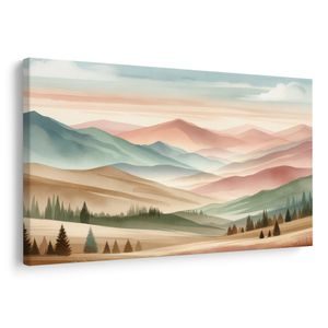 OBRAZ PASTELOVÁ KRAJINA S HORAMI - OBRAZY HORY - OBRAZY