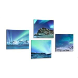 Set tablouri frumusețea aurorei polare