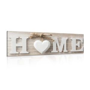 QUADRO CON LE PAROLE "HOME" CON UN DESIGN VINTAGE - QUADRI CON SCRITTE E CITAZIONI - QUADRI