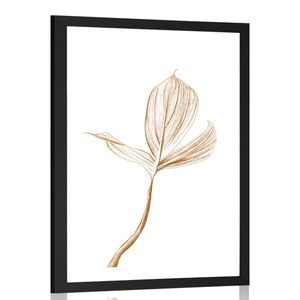 AFFICHE AVEC PASSE-PARTOUT – PERFECTION DE LA FEUILLE - MOTIFS DE NOTRE ATELIER - AFFICHES
