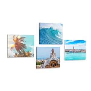 CANVAS PRINT SET SEA BREEZE - SET OF PICTURES - PICTURES