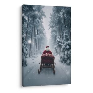 VÁNOČNÍ OBRAZ POHÁDNOVÝ SANTA V LESE - VÁNOČNÍ A ZIMNÍ OBRAZY - PICTURES
