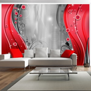 Photo wallpaper red curtain