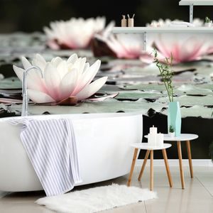 SELF ADHESIVE WALL MURAL LOTUS FLOWER - SELF-ADHESIVE WALLPAPERS - WALLPAPERS