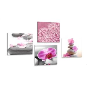 CANVAS PRINT SET ZEN STILL LIFE - SET OF PICTURES - PICTURES