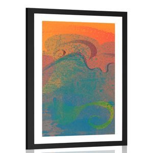 Plakat s paspartujem abstrakcija morja
