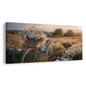 TABLOU PLIMBARE ROMANTICĂ PRINTRE MARGARETE - TABLOURI CU CÂMPURI ȘI LUNCI - TABLOURI