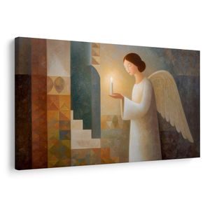 VÁNOČNÍ OBRAZ OCHRAŇUJÍCÍ ANDĚL - VÁNOČNÍ A ZIMNÍ OBRAZY - OBRAZY