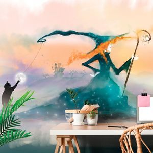 SELF ADHESIVE WALLPAPER CARTOON WITCH - SELF-ADHESIVE WALLPAPERS - WALLPAPERS