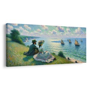 OBRAZ PÁR SLEDUJÍCÍ PLACHETNICE - PICTURES OF SEA AND BEACH - PICTURES