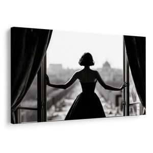 ΠΊΝΑΚΑΣ ΣΕ ΚΑΜΒΆ ΣΙΛΟΥΈΤΑ ΓΥΝΑΊΚΑΣ ΣΤΟ ΠΑΡΆΘΥΡΟ - ΠΊΝΑΚΕΣ ΓΥΝΑΊΚΕΣ - ΠΊΝΑΚΕΣ