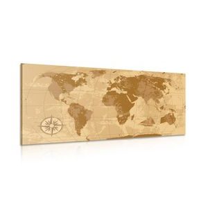 WANDBILD RUSTIKALE WELTKARTE - WELTKARTEN ALS BILDER - BILDER