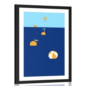 AFFICHE AVEC MONTURE BRISE DES VACANCES EN ÉTÉ - DE NOTRE ATELIER - AFFICHES