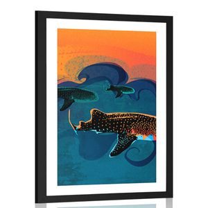 AFFICHE AVEC MONTURE MER PLEINE DE POISSONS - DE NOTRE ATELIER - AFFICHES