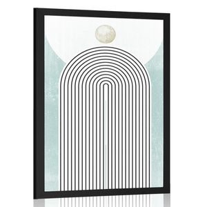 POSTER CURCUBEU MODERN ALBASTRU MID-CENTURY - MOTIVE DIN ATELIERUL NOSTRU - POSTERE