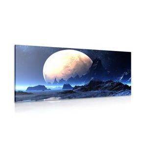 QUADRO SU TELA – PAESAGGIO FANTASTICO - QUADRI DELLO SPAZIO E DELLE STELLE - STAMPE E QUADRI