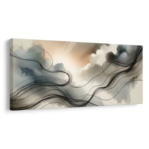 WANDBILD TANZ VON STRAHLEN UND SCHATTEN - WANDBILDER ABSTRAKTE FORMEN - BILDER