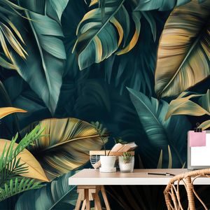 SAMOLEPIACA TAPETA PALMOVÉ A BANÁNOVÉ LISTY - SAMOLEPIACE TAPETY - TAPETY