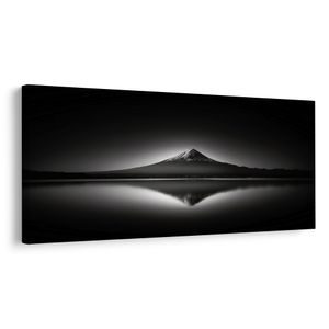 QUADRO SU TELA – MAESTOSITÀ DEL PAESAGGIO IN BIANCO E NERO - QUADRI MONTAGNE - STAMPE E QUADRI