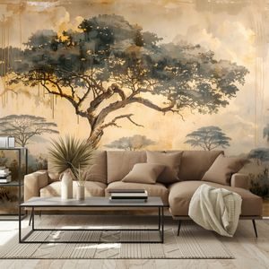 ΤΑΠΕΤΣΑΡΊΑ ΤΟΊΧΟΥ ΑΦΡΙΚΑΝΙΚΉ ΣΑΒΆΝΑ ΣΕ ΖΕΣΤΟΎΣ ΤΌΝΟΥΣ - ΤΑΠΕΤΣΑΡΊΕΣ ΔΈΝΤΡΑ - ΤΑΠΕΤΣΑΡΊΕΣ