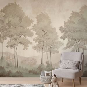 TAPETA NEŽEN GOZDNI AKVAREL - TAPETE GOZD - TAPETE