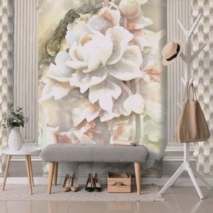 PAPIER PEINT – FLEURS LUXUEUSES ENTRE COLONNES - PAPIERS PEINTS - 🔥 VENTE TOTALE