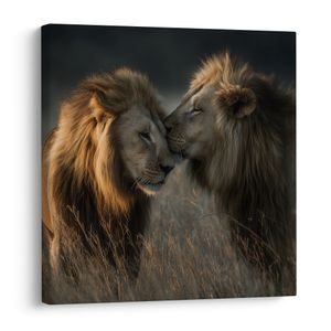 WANDBILD MAJESTÄTISCHE KRAFT DER NATUR - BILDER VON LÖWEN UND TIGERN - BILDER