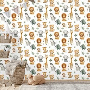 TAPETA ROZTOMILÉ SAFARI ZVIERATKÁ - DETSKÉ TAPETY - TAPETY