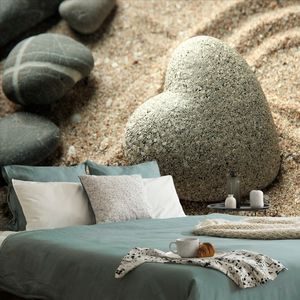 WALL MURAL ZEN STONE IN THE SHAPE OF A HEART - WALLPAPERS - 🔥 TOTAL SALE 🔥