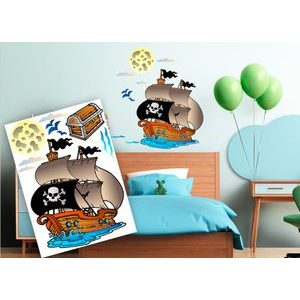 Decorative wall stickers pirate ship