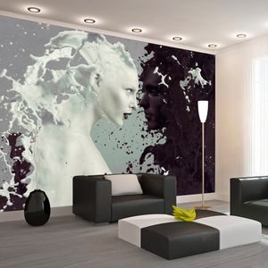 Self adhesive wallpaper bicolor love