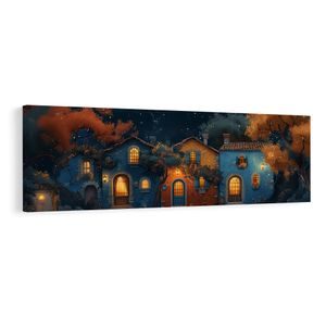 OBRAZ SVÁTEČNÍ KLID V MALEBNÉ VESNICI - BAREVNÉ DOMY - ΠΊΝΑΚΕΣ