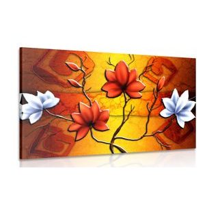 CANVAS PRINT FLOWERS IN ETHNIC STYLE - PICTURES - 🔥 TOTAL SALE 🔥