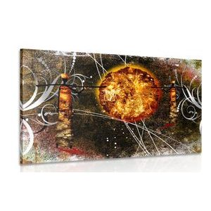 QUADRO SU TELA – SOLE AFRICANO - QUADRI ASTRATTO - STAMPE E QUADRI