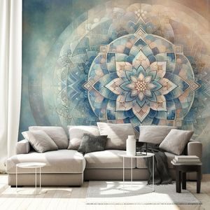 SAMOPRZYLEPNA TAPETA MANDALA W PASTELOWYCH ODCIENIACH - TAPETY LAS - TAPETY