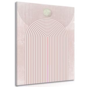 TABLOU CURCUBEU MODERN ROZ MID-CENTURY - TABLOURI ABSTRACTE - TABLOURI