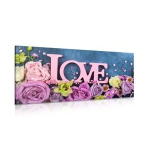 OBRAZ Z NAPISEM LOVE - OBRAZY Z NAPISAMI I CYTATAMI - OBRAZY