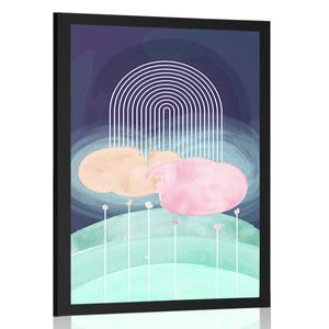POSTER CURCUBEU DEASUPRA LUNCII ABSTRACTE MID-CENTURY - MOTIVE DIN ATELIERUL NOSTRU - POSTERE
