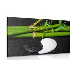 TABLEAU SUR TOILE – PIERRES EN FORME DE YIN ET YANG - TABLEAUX FENG SHUI - TABLEAUX
