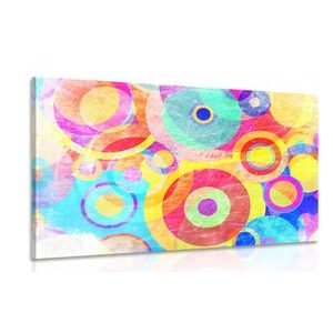 OBRAZ KRĘGI PEŁNE KOLORÓW - POP ART OBRAZY - OBRAZY
