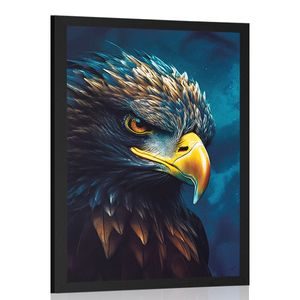 POSTER BLAU-GOLDENER ADLER - HERRSCHER DES TIERREICHS - POSTER