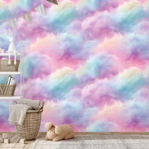 TAPETA PASTELOVÉ DÚHOVÉ OBLAKY - DETSKÉ TAPETY - TAPETY