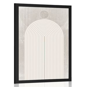 POSTER CURCUBEU MODERN BEJ MID-CENTURY - MOTIVE DIN ATELIERUL NOSTRU - POSTERE