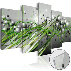 Obraz zelený rytmus na akrylátovom skle - Green Rhythm