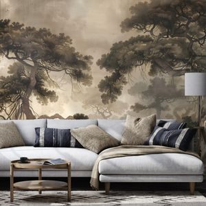 TAPETA SKRIVNOSTNI GOZD V MEGLI - TAPETE GOZD - TAPETE